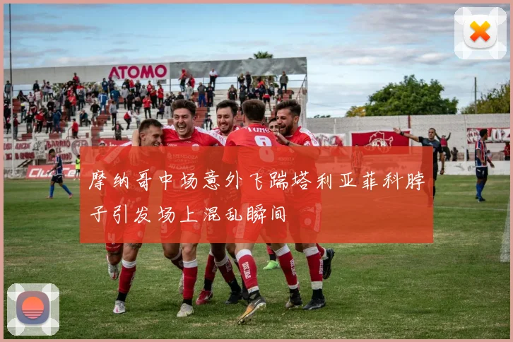 摩纳哥中场意外飞踹塔利亚菲科脖子引发场上混乱瞬间